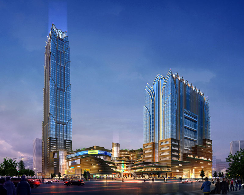 濟(jì)寧萬象和大廈工程（魯西南第一超高層建筑，總高度259米，層數(shù)59層，總建筑面積12.7萬㎡)